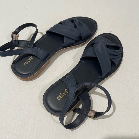 Women’s Crevo Lark Blue Leather Sandals Size 8.5 US! - Picture 10 of 10